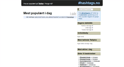 Desktop Screenshot of hashtags.no